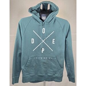 Dope Snow Common Streetwear 100% Organic Cotton Up Bottle Green Hoodie, Small